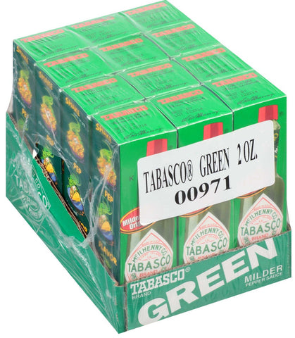 Tabasco Milder Green Jalapeno Pepper Sauce, 2 Fluid Ounce Bottle -- 12 per case