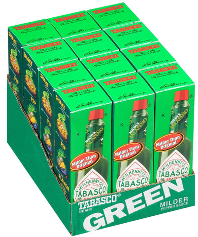 Tabasco Milder Green Jalapeno Pepper Sauce, 2 Fluid Ounce Bottle -- 12 per case