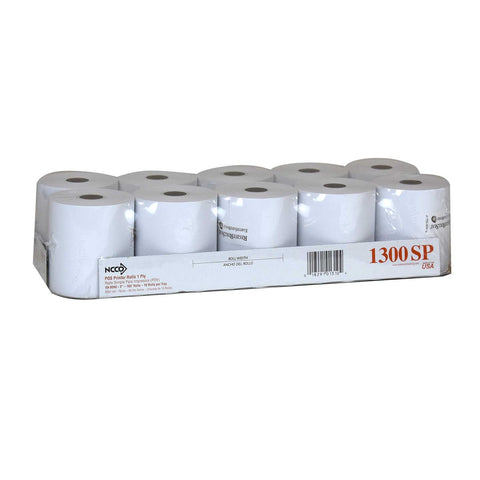 National Checking Company White Bond 1 Ply Register Roll Tape, 3 inch -- 30 per case.