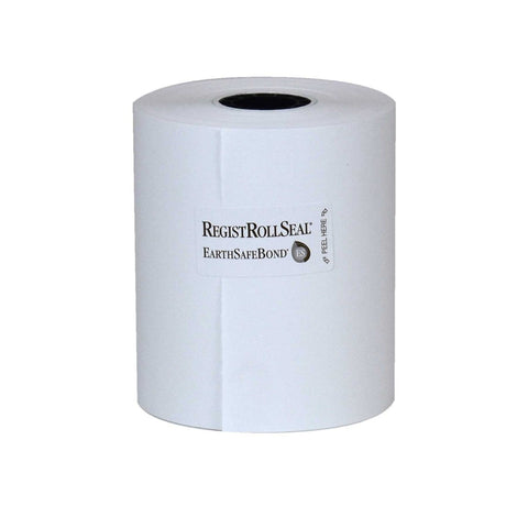 National Checking Company White Bond 1 Ply Register Roll, 3.25 inch -- 30 rolls per case.