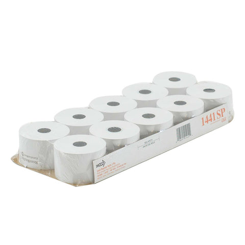 National Checking Company White Bond 1 Ply Register Roll Tape, 44 Millimetre -- 50 per case.