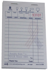 National Checking Patriot Proud White 1 Part 12 Line Guest Check -- 4000 per case.