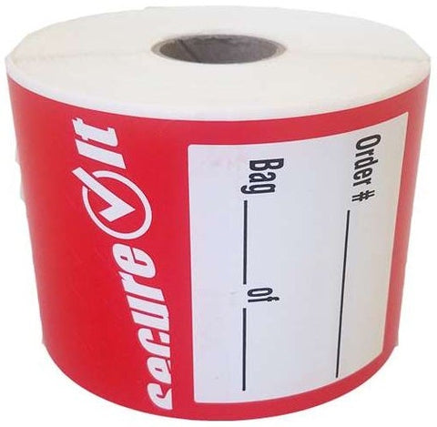 National Checking Secure It Red Permanent Label, 2.5 x 6 inch -- 20 per case