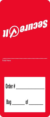 National Checking Secure It Red Permanent Label, 2.5 x 6 inch -- 20 per case