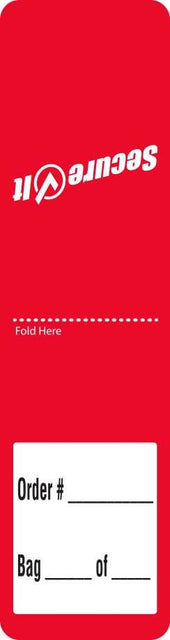 National Checking Secure It Red Permanent Label, 1.5 x 6 inch -- 20 per case