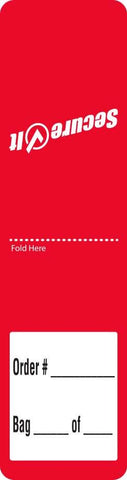 National Checking Secure It Red Permanent Label, 1.5 x 6 inch -- 20 per case