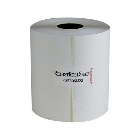 National Checking Company White/Canary Carbonless 2 Ply Register Roll Tape, 3.25 inch -- 30 per case.