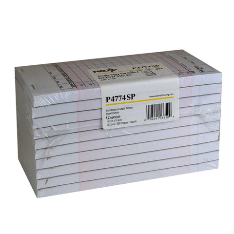 National Checking Company Guest Check Board - 1 Part Pink, 13 Line, 4.20 x 7.25 inch -- 50 per case.
