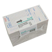 National Checking Company Carbonless Delivery Form - 3 Part White, 14 Line, 3.40 x 6.75 inch -- 2500 per case.