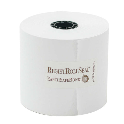 National Checking Company White Bond 1 Ply Register Roll, 2.25 inch -- 40 rolls per case.