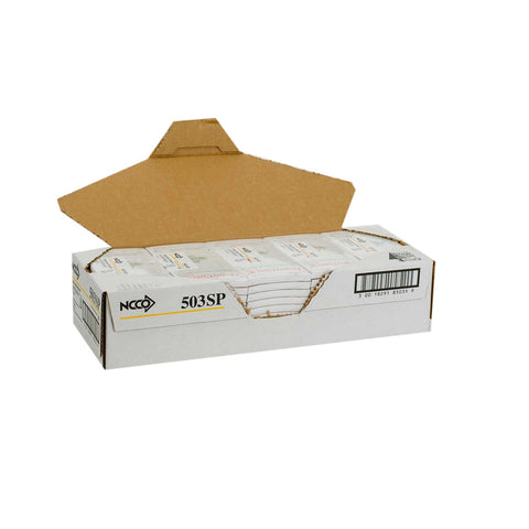 National Checking Restaurant Style Spanish 1 Part White 16 Line Guestcheck Board, 50 Checks per Book -- 2500 per case.