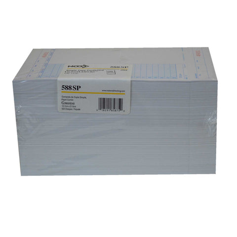 National Checking Company Guest Check Board - 1 Part Blue, 22 Line, 5 x 8.5 inch -- 2000 per case.
