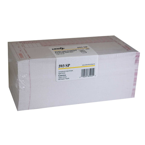 National Checking Company Guest Check Board - 1 Part Rose, 16/32 Line, 4.25 x 8.75 inch -- 2000 per case.