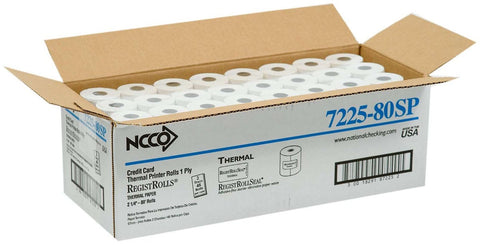 National Checking Company White 1 Ply Register Roll Tape, 2.25 inch -- 48 per case