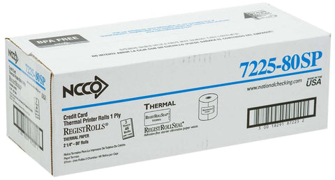 National Checking Company White 1 Ply Register Roll Tape, 2.25 inch -- 48 per case
