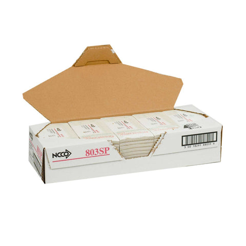 National Checking Company Carbonless Guest Check Paper - 2 Part White, 15 Line, 3.4 x 6.75 inch -- 50 per case.