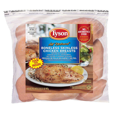 Tyson Boneless Skinless Chicken Breast, 2 Pound -- 8 per case