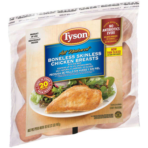 Tyson Boneless Skinless Chicken Breast, 2 Pound -- 8 per case