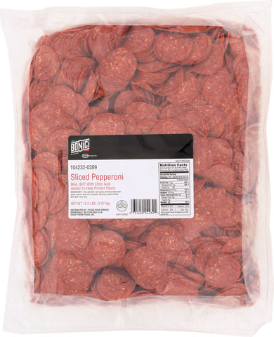 Tyson Mr.Nuccio Original Thick Slice Pepperoni Pizza Topping, 12.5 Pound -- 2 per case.