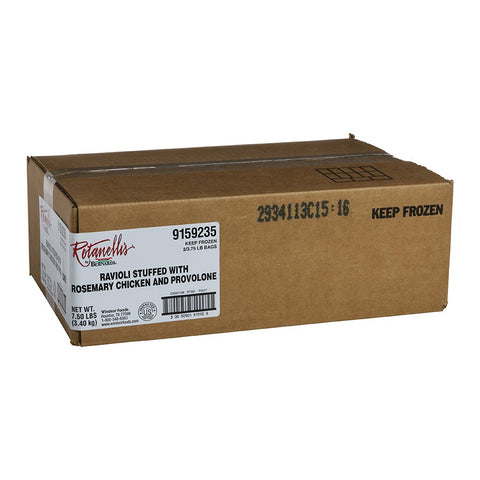 Windsor Rotanelli by Bernardi Rosemary Chicken with Provolone Jumbo Round Ravioli, 3.75 Pound -- 2 per case.