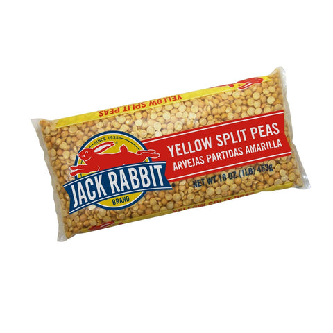 Jack Rabbit Yellow Split Peas - 1 lb. bag, 24 bags per case