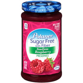 Polaner Sugar Free with Fiber Seedless Raspberry Preserves, 13.5 Ounce -- 12 per case.