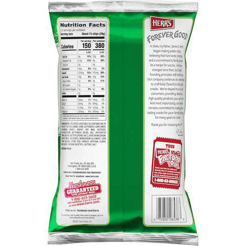 Herr Foods Sour Cream and Onion Potato Chips, 2.5 Ounce -- 12 per case