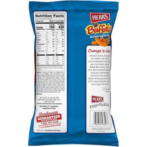 Herr Foods Buffalo Blue Cheese Curls, 2.75 Ounce -- 12 per case