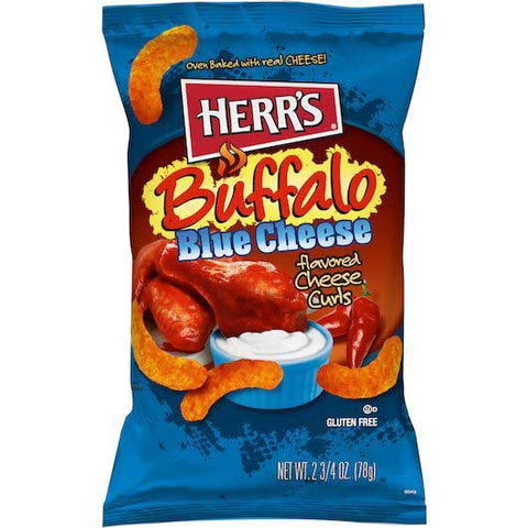 Herr Foods Buffalo Blue Cheese Curls, 2.75 Ounce -- 12 per case