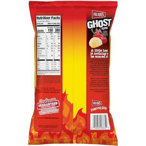 Herr Foods Ghost Pepper Potato Chips, 2.5 Ounce -- 12 per case