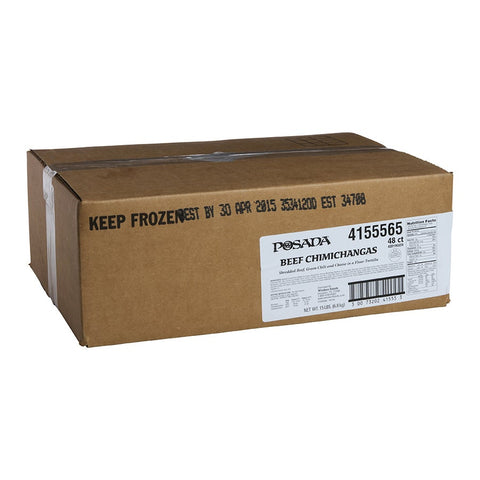 Windsor Posada Shredded Beef Chimichanga, 5 Ounce -- 48 per case.