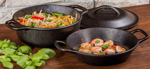 Lodge Cast Iron Round Dual Handle Pan, 8 inch -- 3 per case
