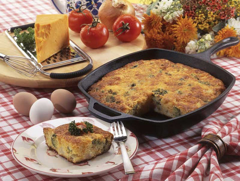 Lodge Preseasoned Square Cast Iron Skillet, 10.5 inch -- 3 per case.