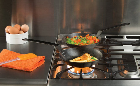 Lodge Seasoned Carbon Steel Skillet, 8 inch -- 3 per case.