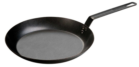 Lodge Seasoned Carbon Steel Skillet, 12 inch -- 3 per case.