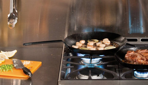 Lodge Seasoned Carbon Steel Skillet, 12 inch -- 3 per case.