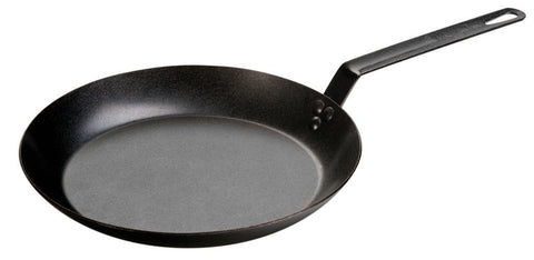 Lodge Seasoned Carbon Steel Skillet, 12 inch -- 3 per case.