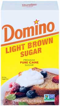 Domino Light Brown Sugar, 1 Pound -- 24 per case.