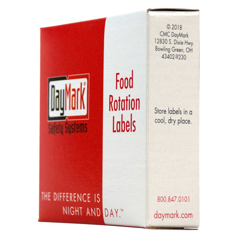 Daymark Round Permanent Half Blank Bilingual Day of the Week Label - Wednesday, 1 inch -- 12 box per case.