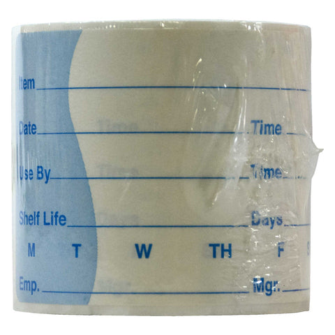 Daymark DissolveMark Shelf Life Use By Food Label, 2 x 4 inch -- 12 rolls per case.