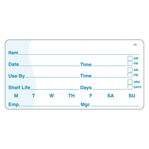 Daymark DissolveMark Shelf Life Use By Food Label, 2 x 4 inch -- 12 rolls per case.