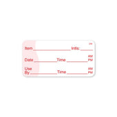 Daymark DissolveMark Shelf Life Use By Food Label, 1 x 2 inch -- 12 rolls per case.