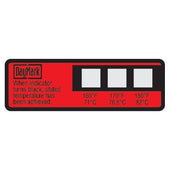 Daymark Three 160 Degree Fahrenheit Temperature Dishwasher Label -- 24 per case.