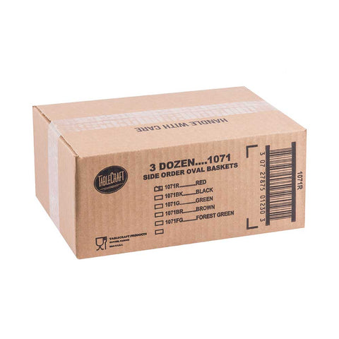 Tablecraft Red Small Oval Basket -- 36 per case
