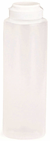 Tablecraft Natural Squeeze Bottle Dispenser with Hinged Top, 8 Ounce -- 12 per case
