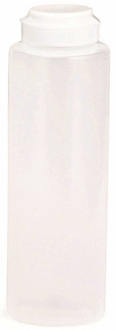 Tablecraft Natural Squeeze Bottle Dispenser with Hinged Top, 8 Ounce -- 12 per case