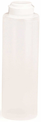 Tablecraft Natural Squeeze Bottle Dispenser with Hinged Top, 12 Ounce -- 12 per case