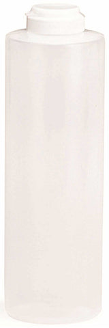 Tablecraft Natural Squeeze Bottle Dispenser with Hinged Top, 24 Ounce -- 12 per case