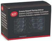 Tablecraft Black Stacking Ashtray - 12 count per pack -- 6 packs per case