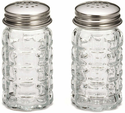 Tablecraft Stainless Steel Top Nostalgia Salt and Pepper Shaker, 1.5 Ounce - 12 count per pack -- 4 packs per case